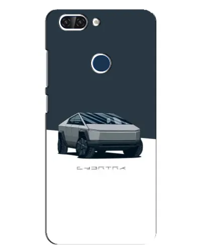 Чехол для ZTE Blade V9 с картинкой «Серебристый Cybertruck Tesla»