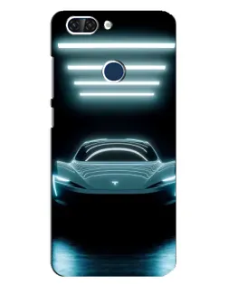Чехол для ZTE Blade V9 с картинкой «Tesla в неоне»