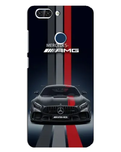 Чехол для ZTE Blade V9 с картинкой «Mercedes — белый карбон»