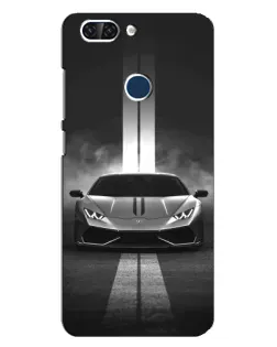 Чехол для ZTE Blade V9 с картинкой «Lamborghini симметрия дорог»