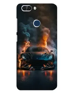 Чехол для ZTE Blade V9 с картинкой «Lamborghini дымная эстетика»