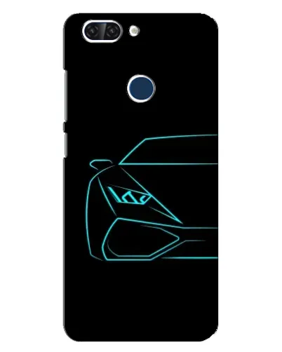 Чехол для ZTE Blade V9 с картинкой «Голубой силуэт Lamborghini» Чехол для ZTE Blade V9 с картинкой «Голубой силуэт Lamborghini»