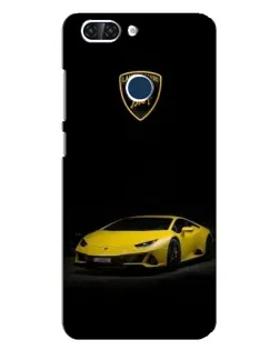 Чехол для ZTE Blade V9 с картинкой «Lamborghini желтый акцент»