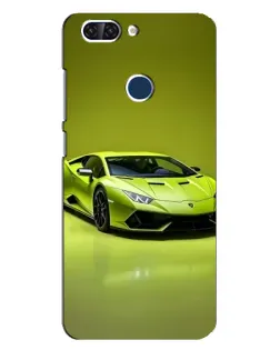 Чехол для ZTE Blade V9 с картинкой «Салатовый Lamborghini Huracan»