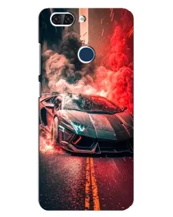 Чехол для ZTE Blade V9 с картинкой «Lamborghini красный дым»