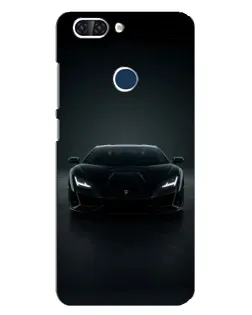 Чехол для ZTE Blade V9 с картинкой «Черный Lamborghini Aventador»