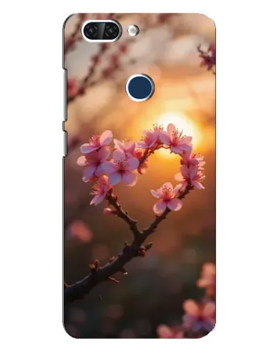 Чехол для ZTE Blade V9 с картинкой «Розовый цвет сердце на фоне заката» Чехол для ZTE Blade V9 с картинкой «Розовый цвет сердце на фоне заката»