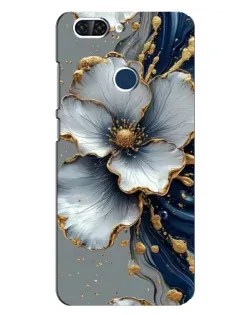 Чохол для ZTE Blade V9 з картинкою «Біла квітка та золотий флюїд»