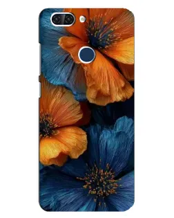Чохол для ZTE Blade V9 з картинкою «Яскрава синьо-помаранчева флора»