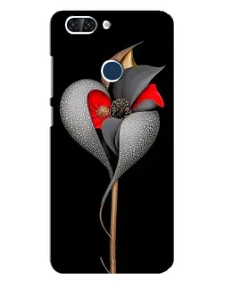Чохол для ZTE Blade V9 з картинкою «Срібна фантазійна квітка»