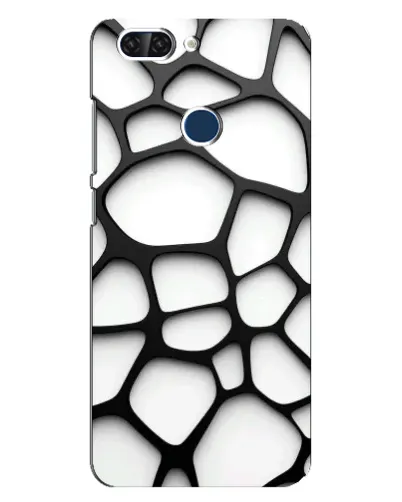 Чехол для ZTE Blade V9 с картинкой «Белая объемная сетка»