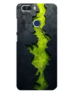 Чехол для ZTE Blade V9 с картинкой «Салатовый разлом скалы»