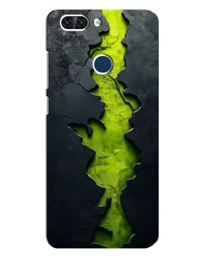 Чехол для ZTE Blade V9 с картинкой «Салатовый разлом скалы»