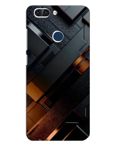 Чехол для ZTE Blade V9 с картинкой «Черные геометрические блоки»
