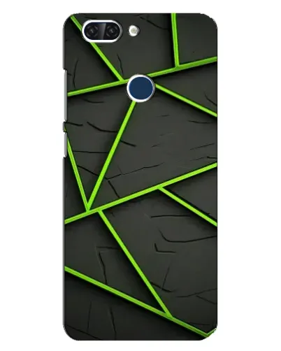 Чехол для ZTE Blade V9 с картинкой «Зеленые геометрические линии»
