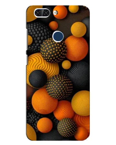Чехол для ZTE Blade V9 с картинкой «Объемные оранжевые сферы»