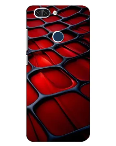 Чехол для ZTE Blade V9 с картинкой «Красная глянцевая сетка»