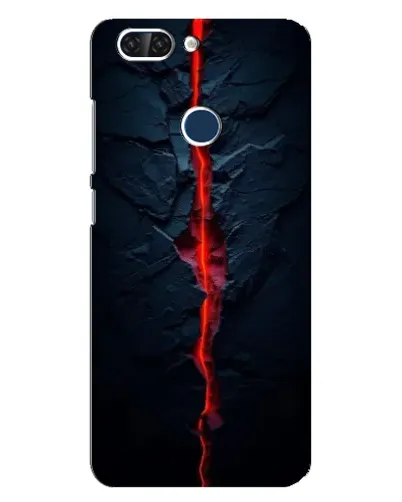 Чехол для ZTE Blade V9 с картинкой «Kрасная лавовая трещина»