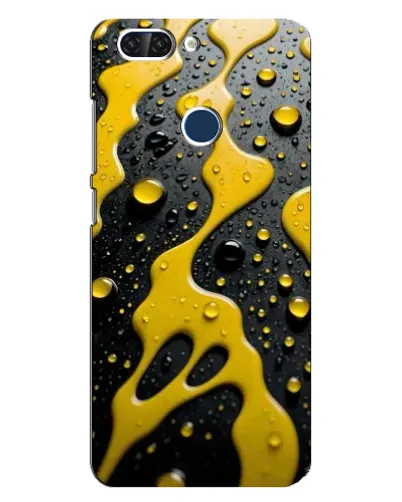 Чехол для ZTE Blade V9 с картинкой «Жидкое желтое золото»