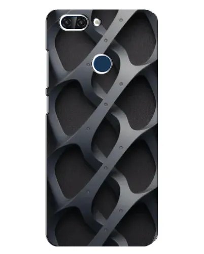Чехол для ZTE Blade V9 с картинкой «Объемное серое плетение»