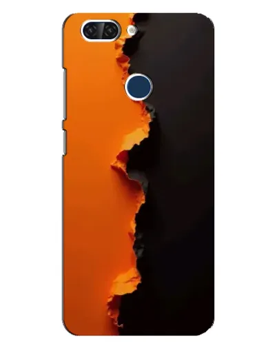 Чехол для ZTE Blade V9 с картинкой «Оранжевый разлом»