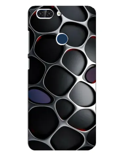 Чехол для ZTE Blade V9 с картинкой «Объемная темная решетка»