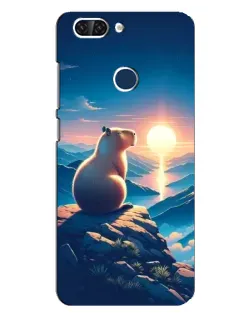 Чохол для ZTE Blade V9 з картинкою «Захід сонця з капібарою»
