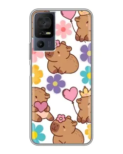 Чехол для ZTE Nubia A75 с картинкой «Цветочный паттерн капибар» Чехол для ZTE Nubia A75 с картинкой «Цветочный паттерн капибар»