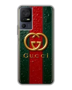 Чехол для ZTE Nubia A76 с картинкой «Gucci — фирменная полоса и золото» Чехол для ZTE Nubia A76 с картинкой «Gucci — фирменная полоса и золото»