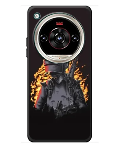 Чохол для ZTE Nubia Focus 2 Ultra з картинкою «PUBG — вогняний силует»