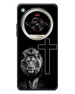 Чохол для ZTE Nubia Focus 2 Ultra з картинкою «Лев та Хрест»