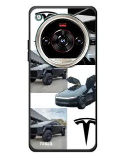 Чехол для ZTE Nubia Focus 2 Ultra с картинкой «Коллаж Cybertruck Tesla»