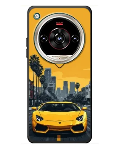 Чохол для ZTE Nubia Focus 2 Ultra з картинкою «Жовтий Lamborghini місто»