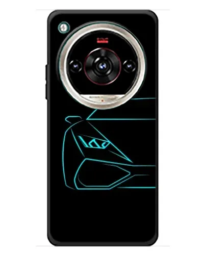 Чохол для ZTE Nubia Focus 2 Ultra з картинкою «Блакитний силует Lamborghini»