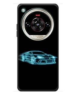 Чехол для ZTE Nubia Focus 2 Ultra с картинкой «Неоновый контур Lamborghini»