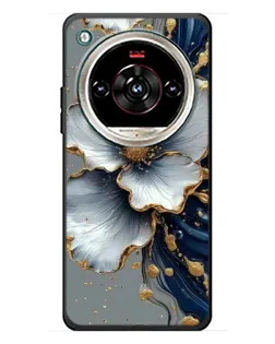 Чехол для ZTE Nubia Focus 2 Ultra с картинкой «Белый цветок и золотой флюид»