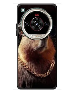 Чехол для ZTE Nubia Focus 2 Ultra с картинкой «Капибара золотая цепь»