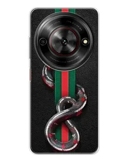 Чехол для ZTE Nubia Focus 5G с картинкой «Gucci — змея на полосе» Чехол для ZTE Nubia Focus 5G с картинкой «Gucci — змея на полосе»
