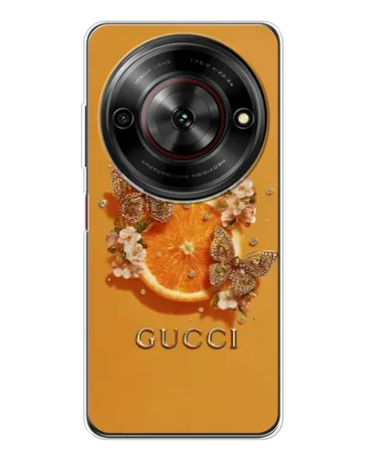 Чехол для ZTE Nubia Focus 5G с картинкой «Gucci — золотые бабочки» Чехол для ZTE Nubia Focus 5G с картинкой «Gucci — золотые бабочки»