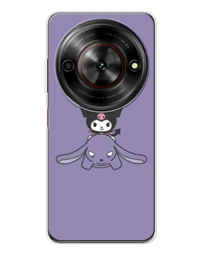 Чехол для ZTE Nubia Focus 5G с картинкой «Kuromi на лиловом фоне»