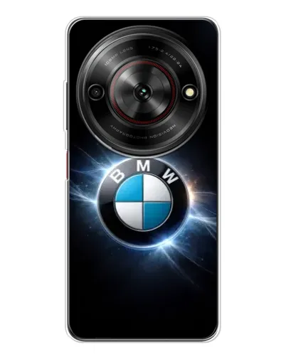 Чехол для ZTE Nubia Focus 5G с картинкой «BMW — неоновое сияние»