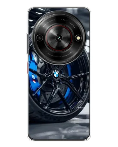 Чехол для ZTE Nubia Focus 5G с картинкой «Колесо BMW вблизи»