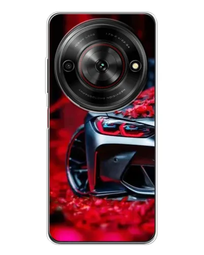 Чехол для ZTE Nubia Focus 5G с картинкой «Спортивная BMW и цветы»