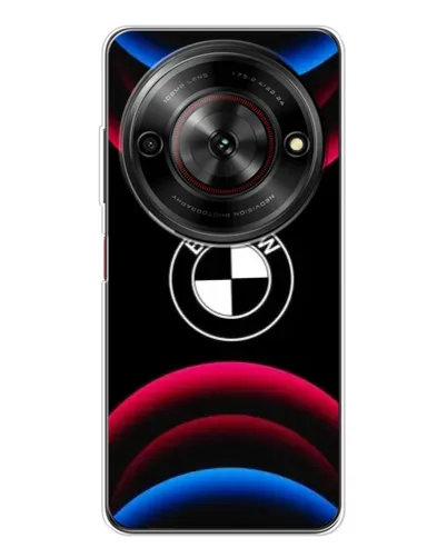 Чехол для ZTE Nubia Focus 5G с картинкой «Логотип BMW и неоновые дуги»