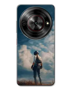 Чехол для ZTE Nubia Focus 5G с картинкой «Герой PUBG на скале»
