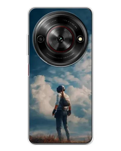 Чехол для ZTE Nubia Focus 5G с картинкой «Герой PUBG на скале»