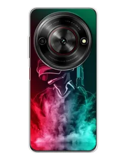 Чехол для ZTE Nubia Focus 5G с картинкой «PUBG — огненный воин»