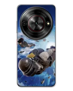 Чехол для ZTE Nubia Focus 5G с картинкой «Десант PUBG — прыжок»