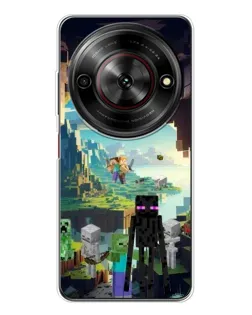 Чехол для ZTE Nubia Focus 5G с картинкой «Эндермен в лесу»