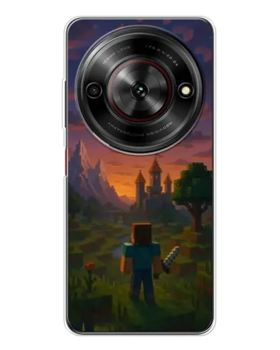 Чехол для ZTE Nubia Focus 5G с картинкой «Стив у башни» Чехол для ZTE Nubia Focus 5G с картинкой «Стив у башни»